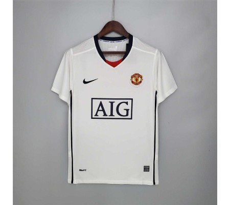 Manchester United 08/09 Away White Soccer Jersey